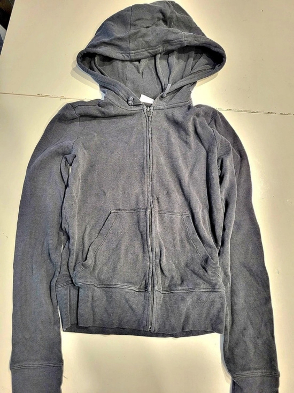 Sunday Best Baby Waffle Relaxed Hoodie Gray 2XS